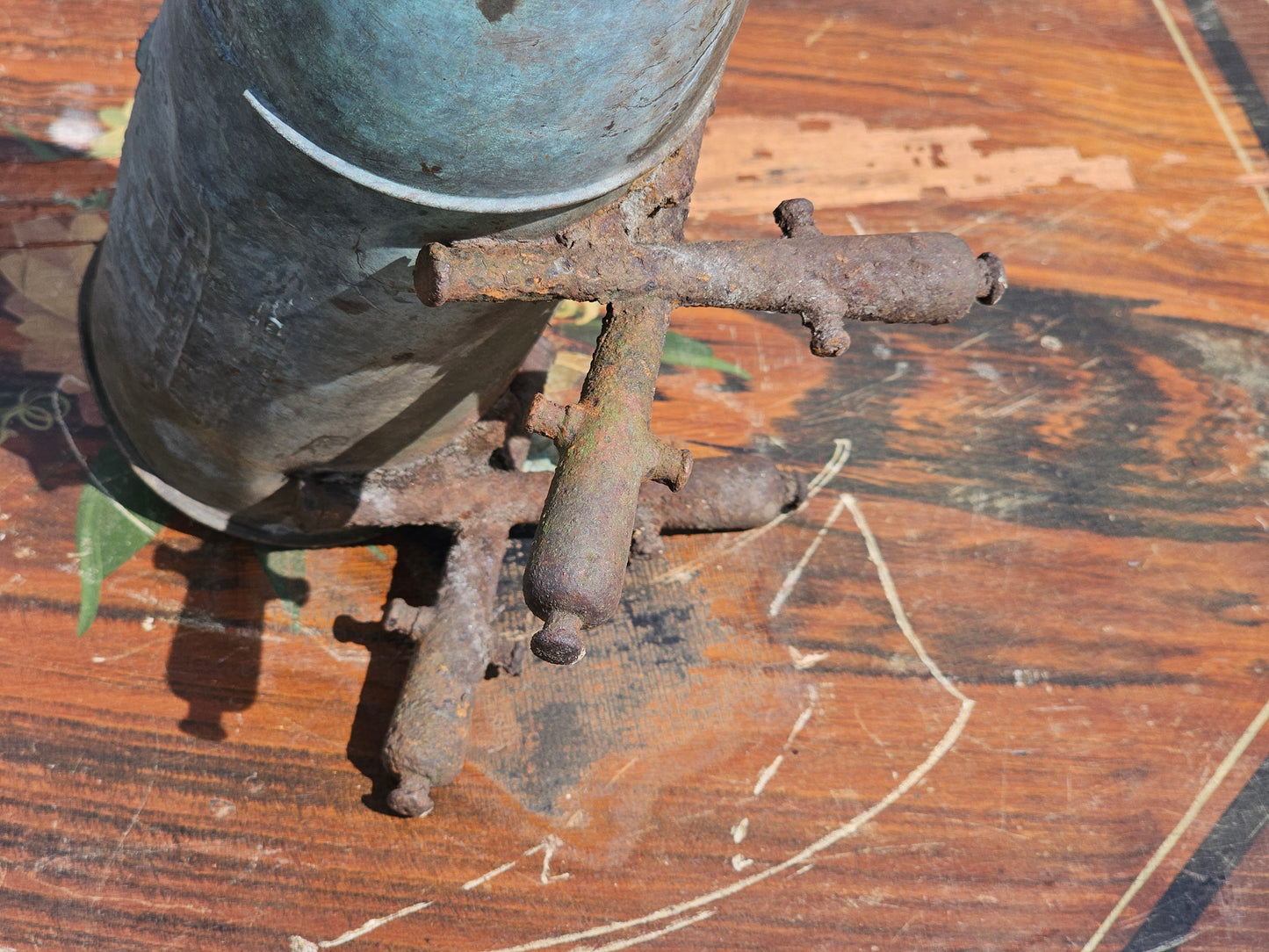 Antique Remember the Maine Admiral Dewey's Lamp oil lamp bullet, incomplete