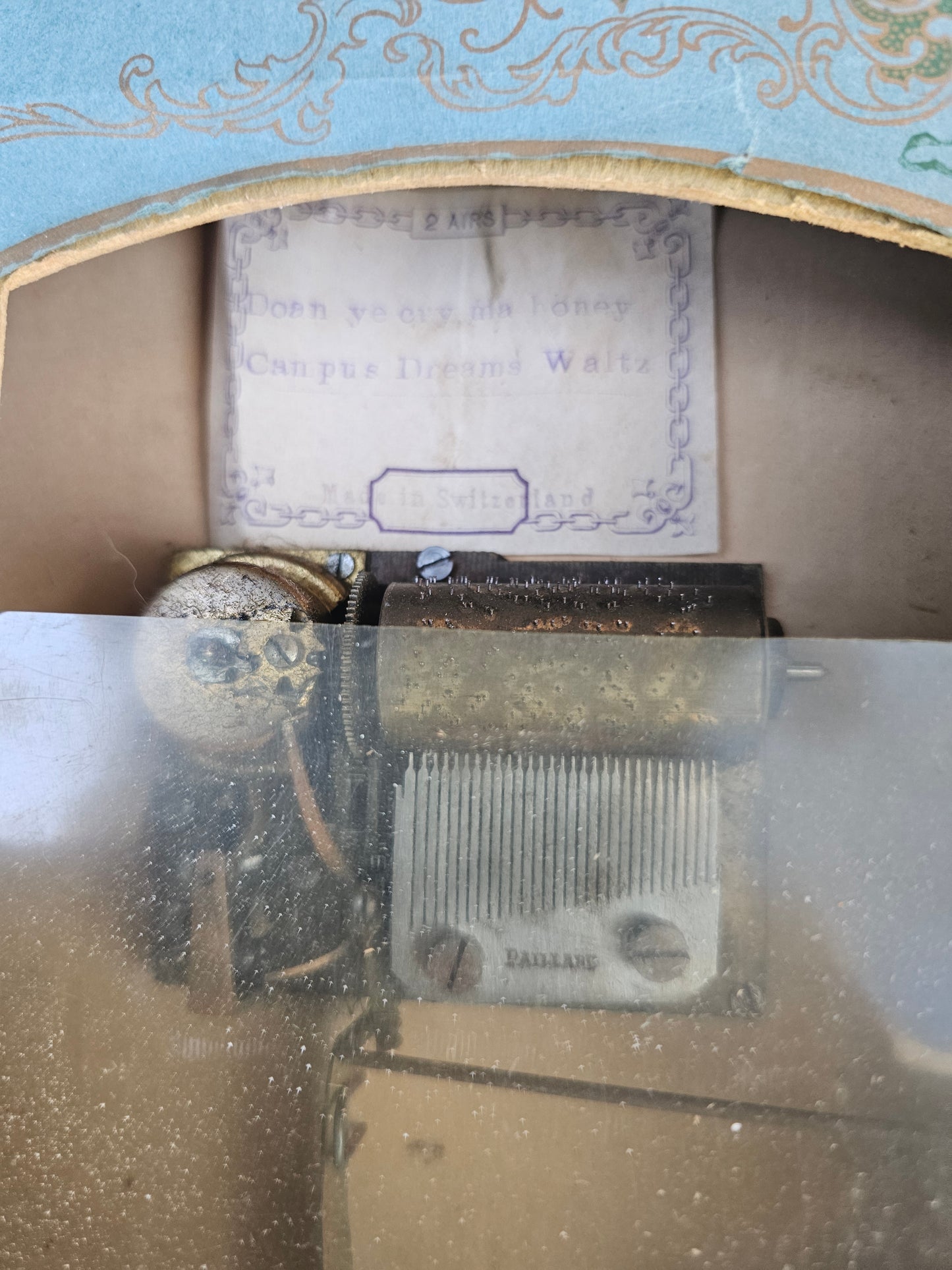 Terrible Condition Celluloid Photo Album for Parts or Repair - Very Nice Pages! Music Box WORKS! Loud!