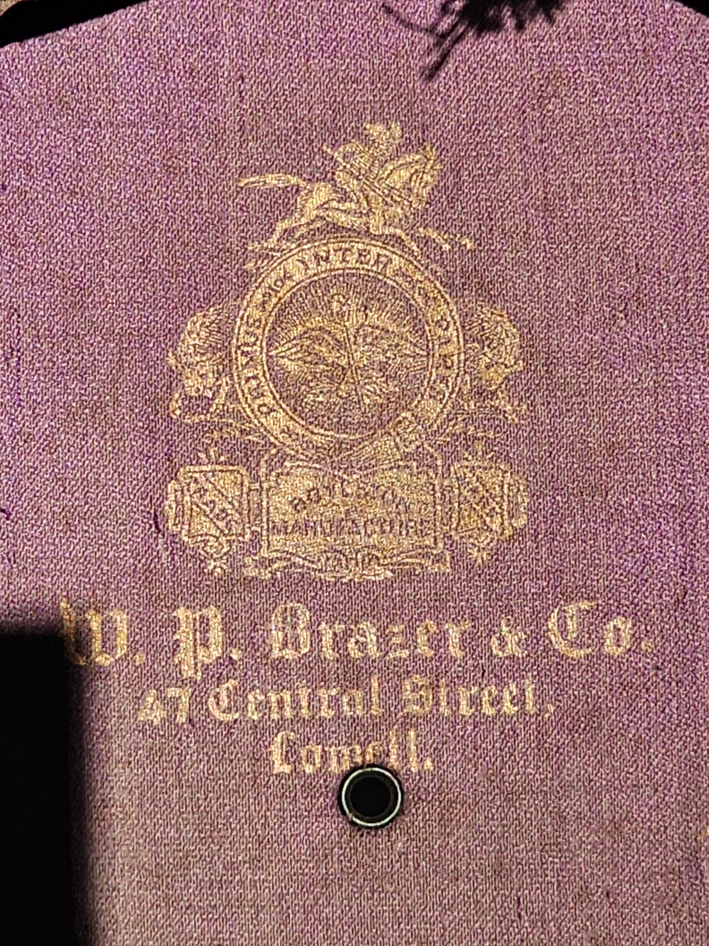 Antique W.P. Brazer & Co. Tophat - Manufactured in Lowell, MA - Opening 7.75" x 6.25", Approx 6" Tall - Various Wear, Denting