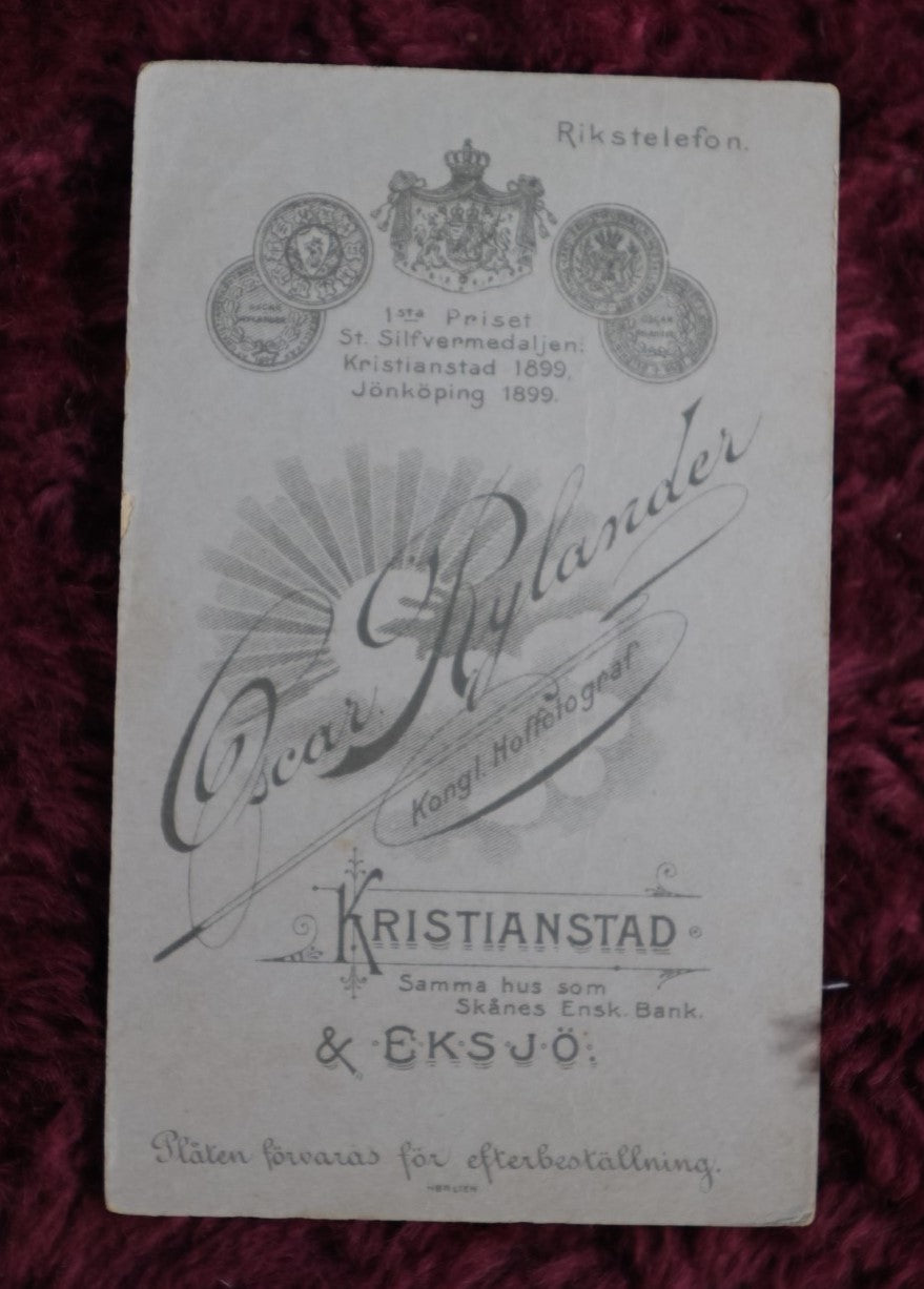 Lot 156 - Antique Cdv Photo Of Sick Bedridden Young Boy, Dying, Kristianstad, Sweden,