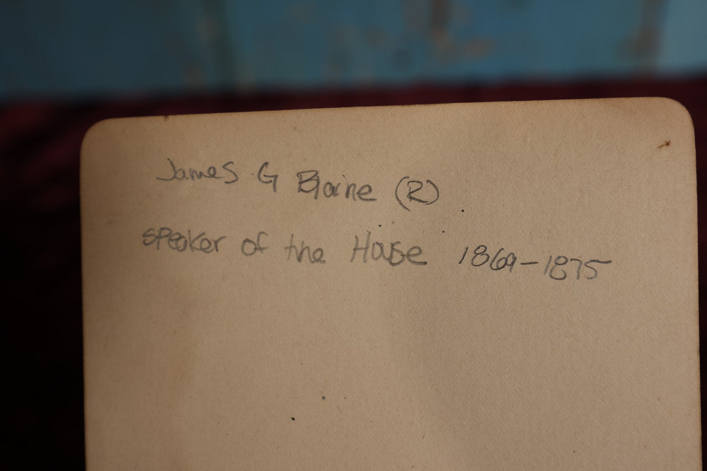 Lot 149 - Cabinet Card - Photo Of James G. Blaine, Republican Speaker Of The House, 1869-1875