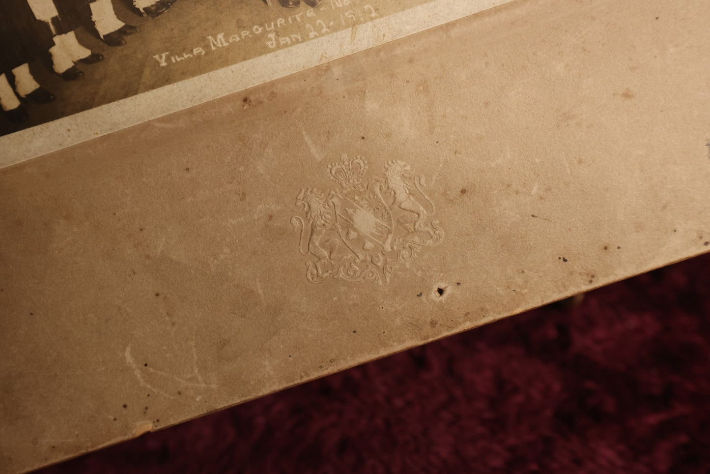 Lot 160 - Boarded Photo - A.C.A. Women's Group, Villa Margurite No. 4 Lodge, January 22, 1912, G. Wallace Wright Photographer, Laconia, New Hampshire