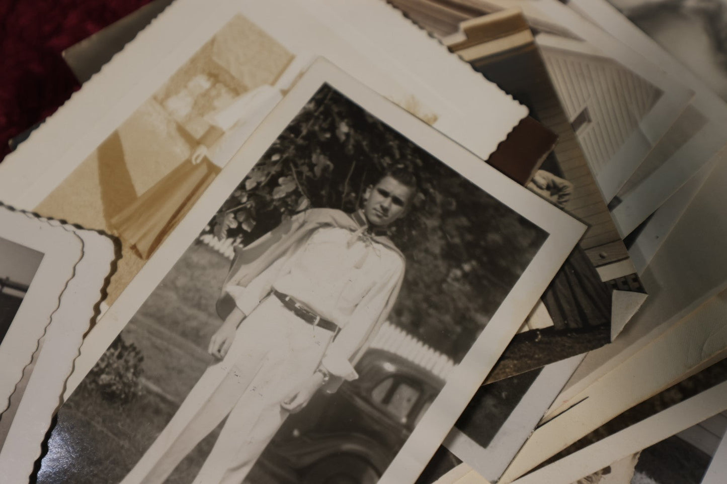 Lot 146 - Photo Lot - Large 20th Century Snapshot Lot, 1910s To 1970s, Beach Scenes, Dogs, Automobiles, Horses, And More