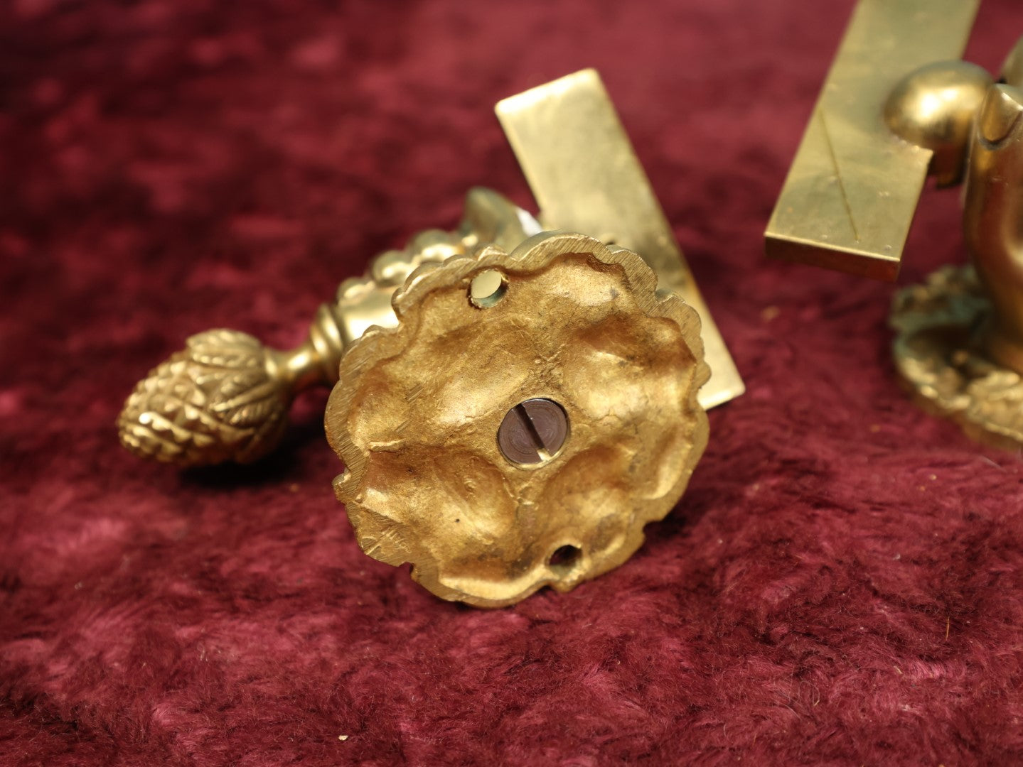 Lot 099 - Pair Antique Cast Metal Hand Hardware Ornaments, Possibly To Hold Signs, Door Pulls, Pair Sold Together