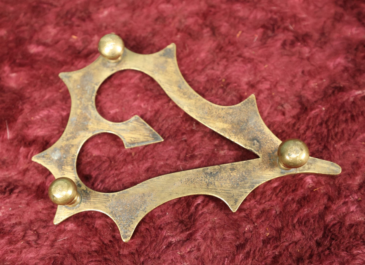 Lot 101 - Antique Cast Metal Trivet With Heart Design, Georgian Oak Leaf Design, Footed