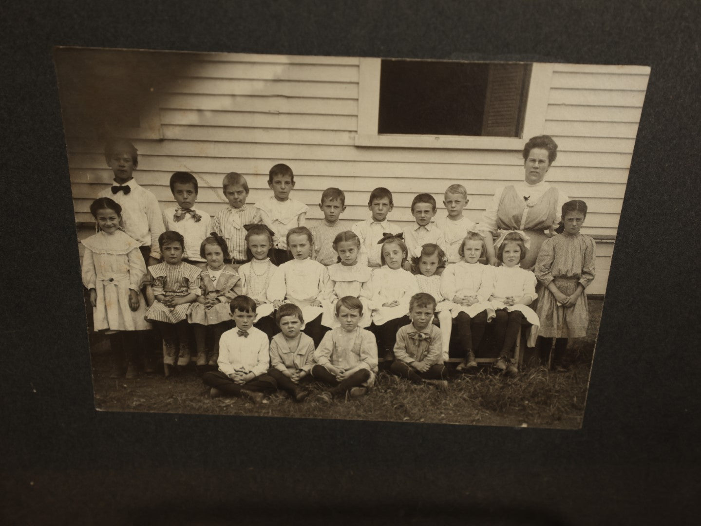 Lot 159 - Pair Of Boarded Photos Of Young School Children, Class Photos, Circa 1900