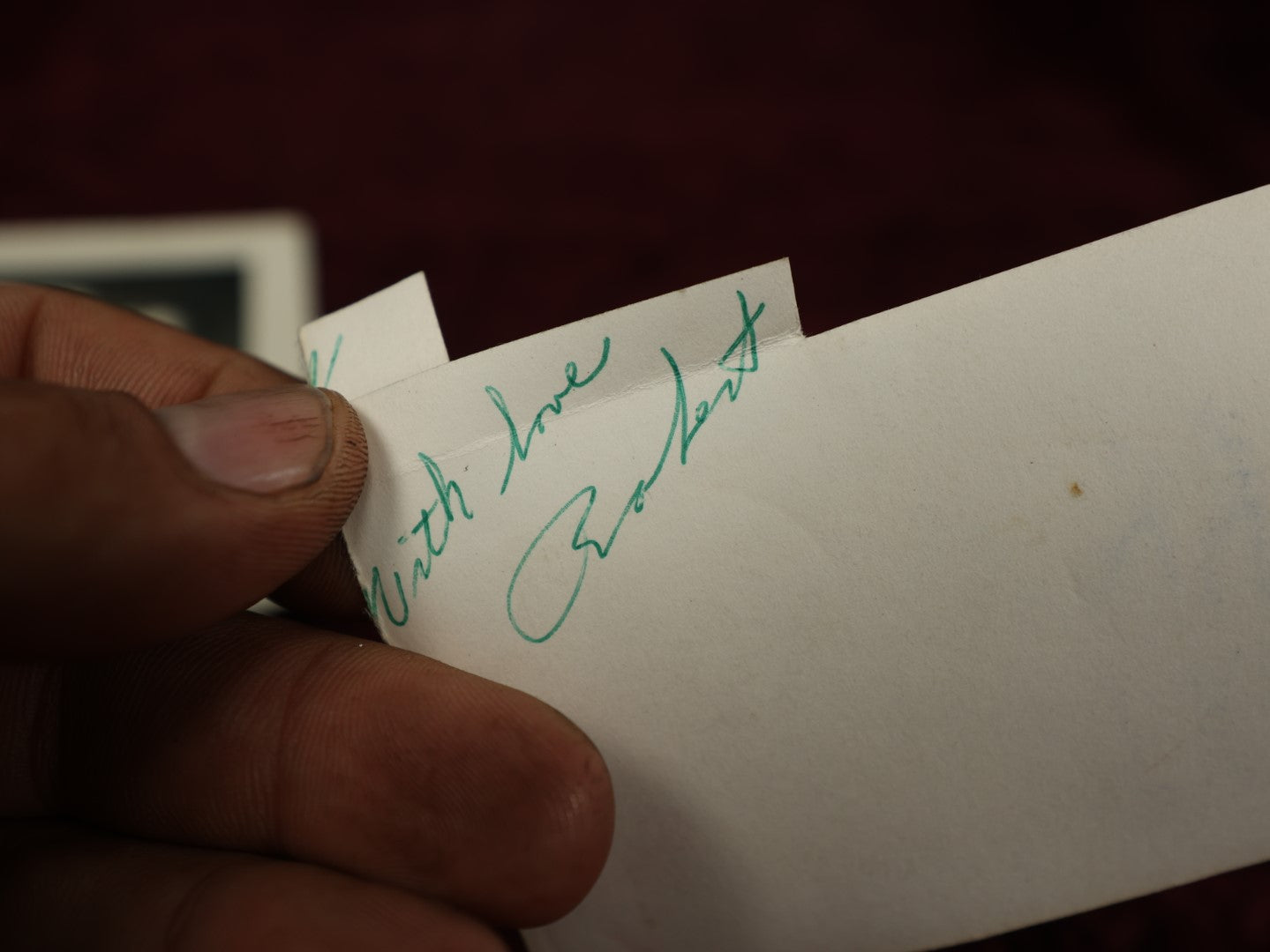 Lot 177 - Christmas Card And Promo Photo For Boxer Robert Auger, Vermont Golden Gloves