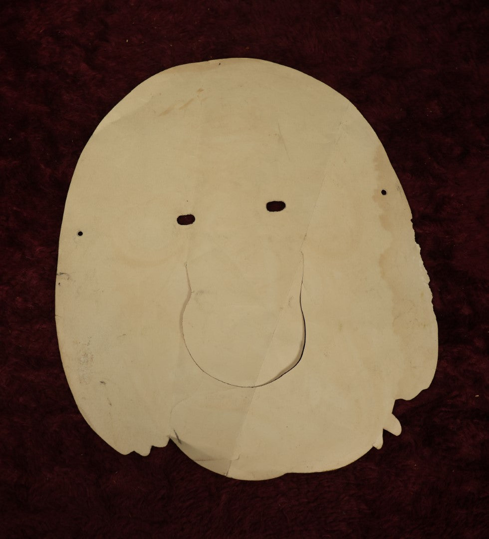 Lot 180 - Vintage Cracker Jack Witch Face Paper Mask, Note Various Wear, Creases