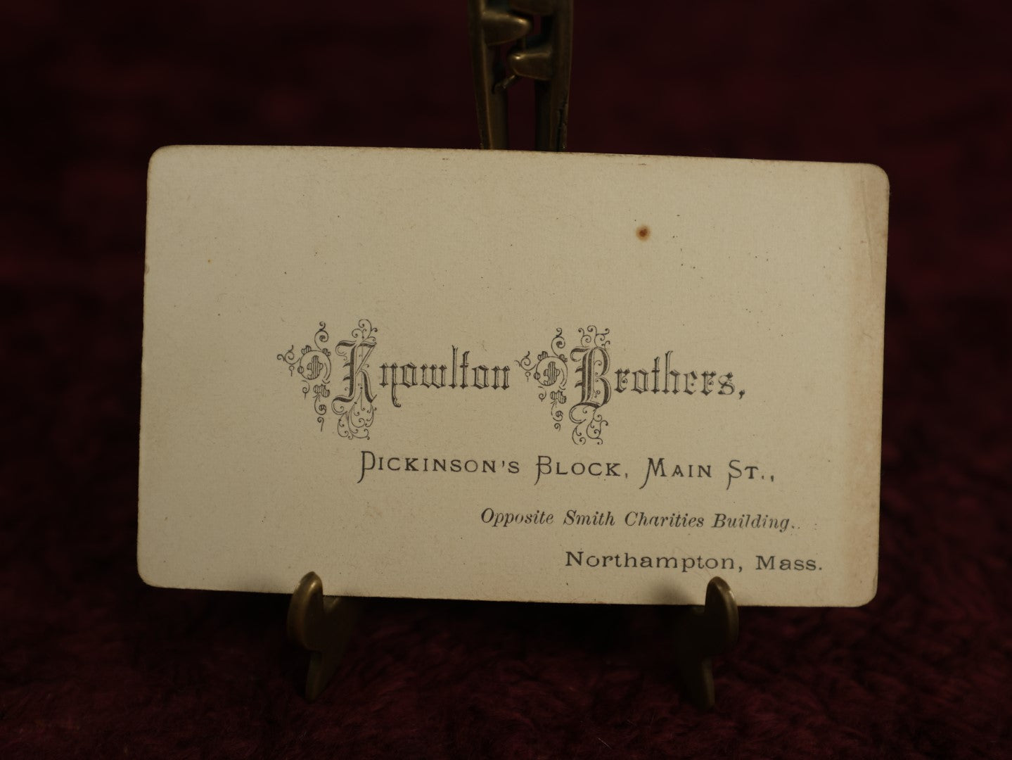 Lot 130 - Single Carte De Visite C.D.V. Photo, Woman Wearing Bonnet, Striped Shawl, Knowlton Brother Photographers, Northampton, Massachusetts