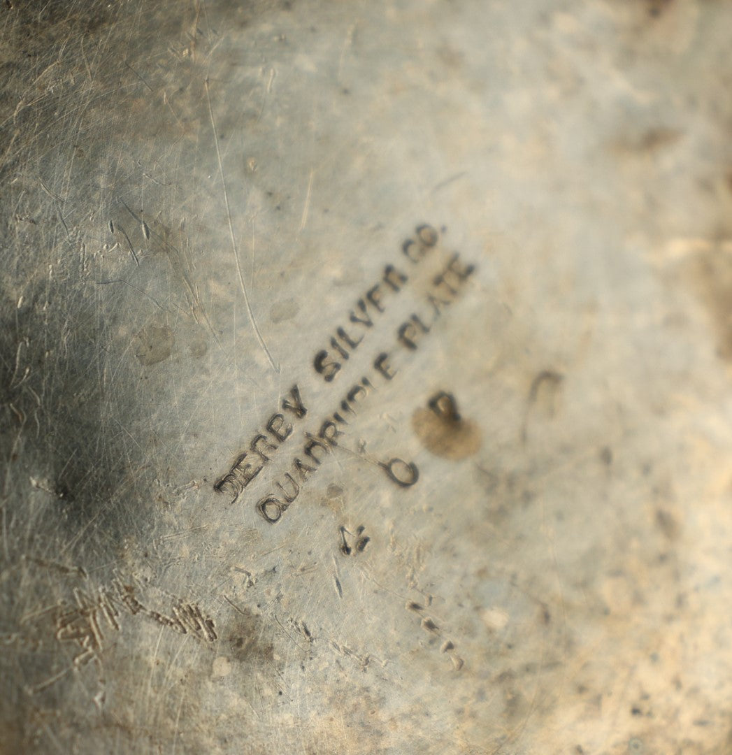 Lot 037 - Antique Silverplate Trophy, 2nd Prize One Mile Open, Lake Day, September 2nd, 1895, By Derby Silver Co, Quadruple Silver Plate, Marked 4 0 D