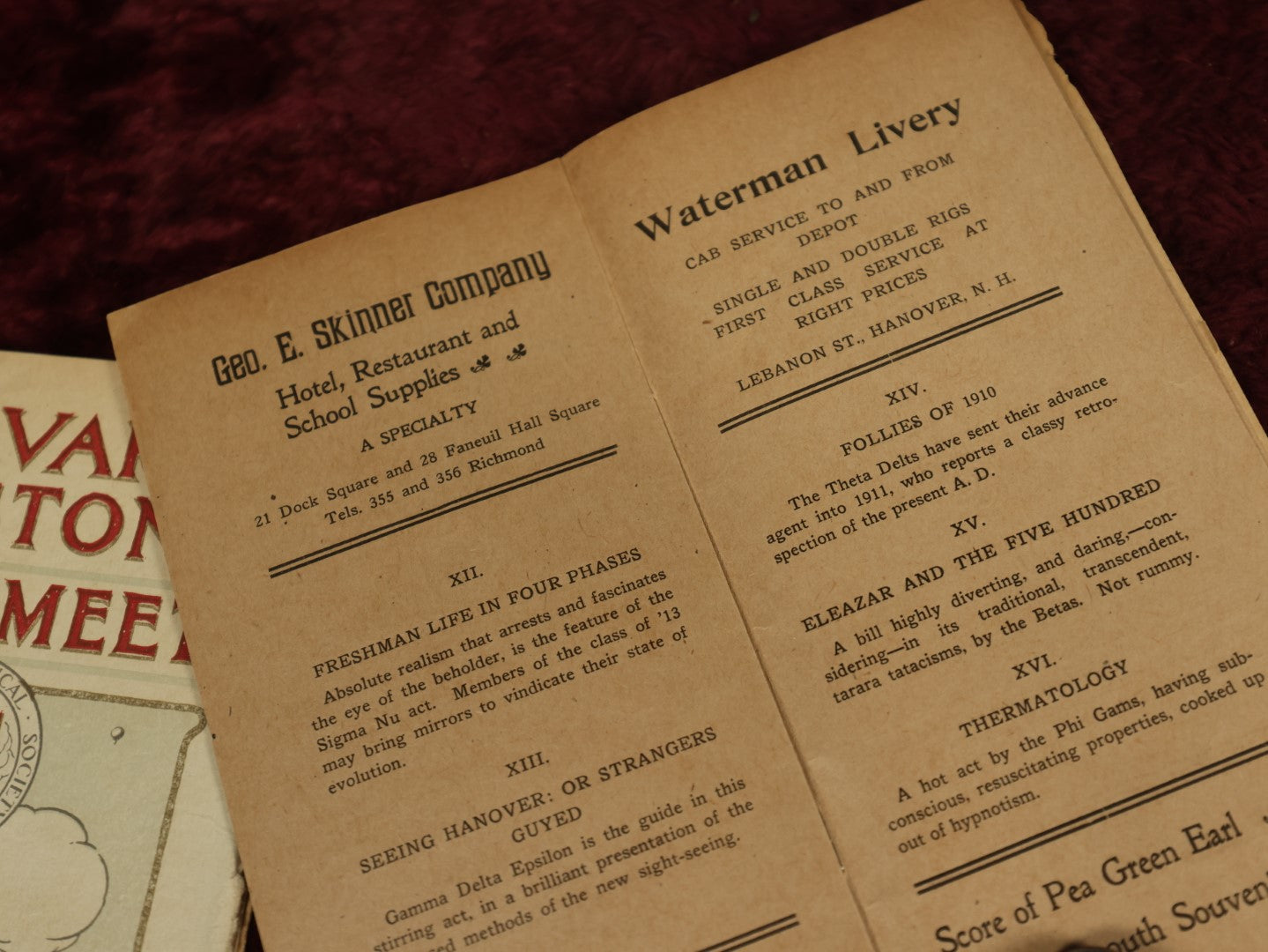 Lot 064 - Pair Of Early Aviation Event Programs, Wright Brothers Related, Including Harvard And Boston Aero Meet, September 3Rd To 13th 1910, And The Dartmouth Hippo-Drome, May 26, 1910