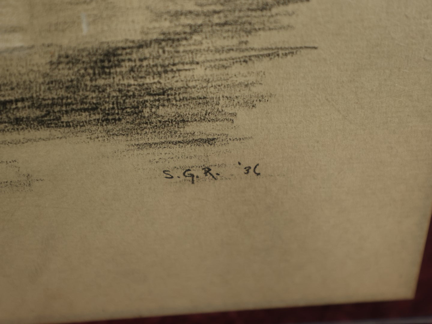 Lot 078 - Antique Hand Drawn Crayon Painting, "Caesar's Tower," Warwish Castle, England, Signed S.G.R. 1936