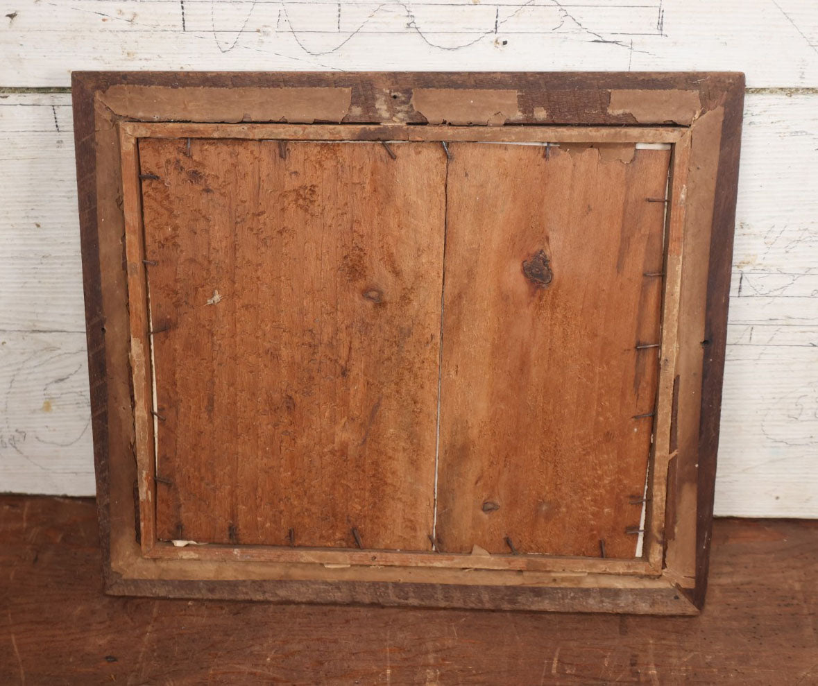 Lot 035 - Antique Hand Colored Lithograph Depicting The 12th Station Of The Cross, "Jesus Dies On The Cross," In Original Frame, French Print