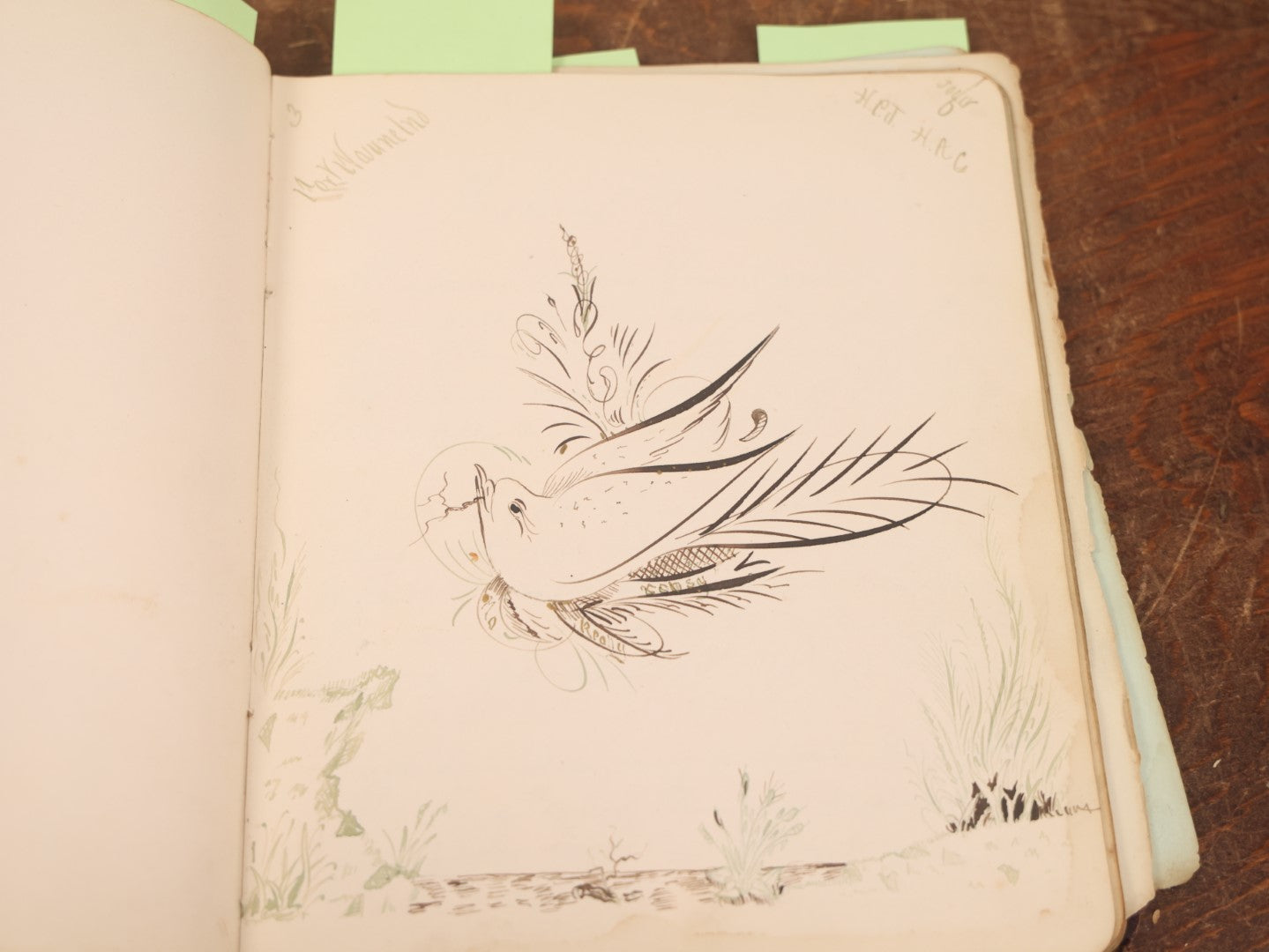 Lot 030 - Victorian Autograph Album Belonging To Miss Polly Taylor, Newburgh, Circa 1880, With Many Signatures, Drawings, Calligraphy