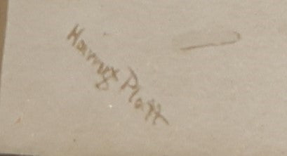 Lot 045 - Pair Of Antique Hand Painted Magic Lantern Slides, Man Knocked Over By Children On Sled, Artist Signed By Harry Platt