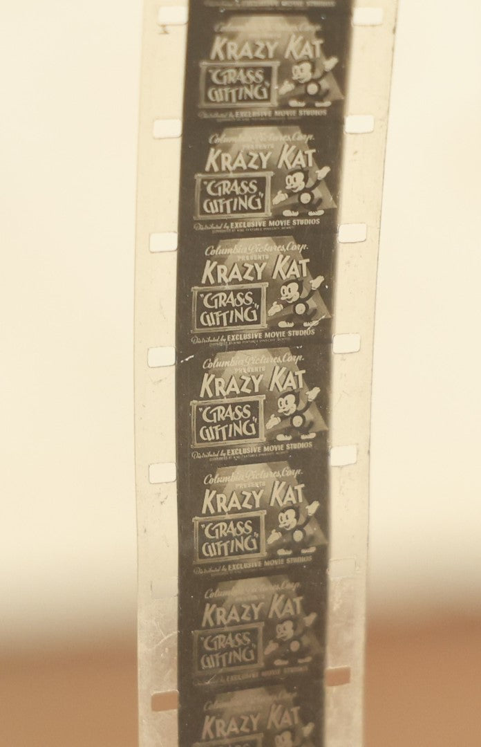Lot 076 - Antique Krazy Kat "Grass Cutting" 16mm Movie Film, George Herriman Felix The Cat Style, By Excel Movies, Copyright 1913 By King Features Syndicate, Inc.