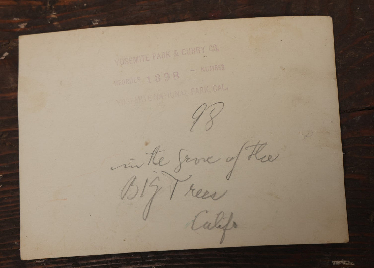 Lot 016 - Antique Photo Of A Group Of Tourists At The Base Of The Wawona Tunnel Tree, Yosemite National Park, California, Early 20Th Century