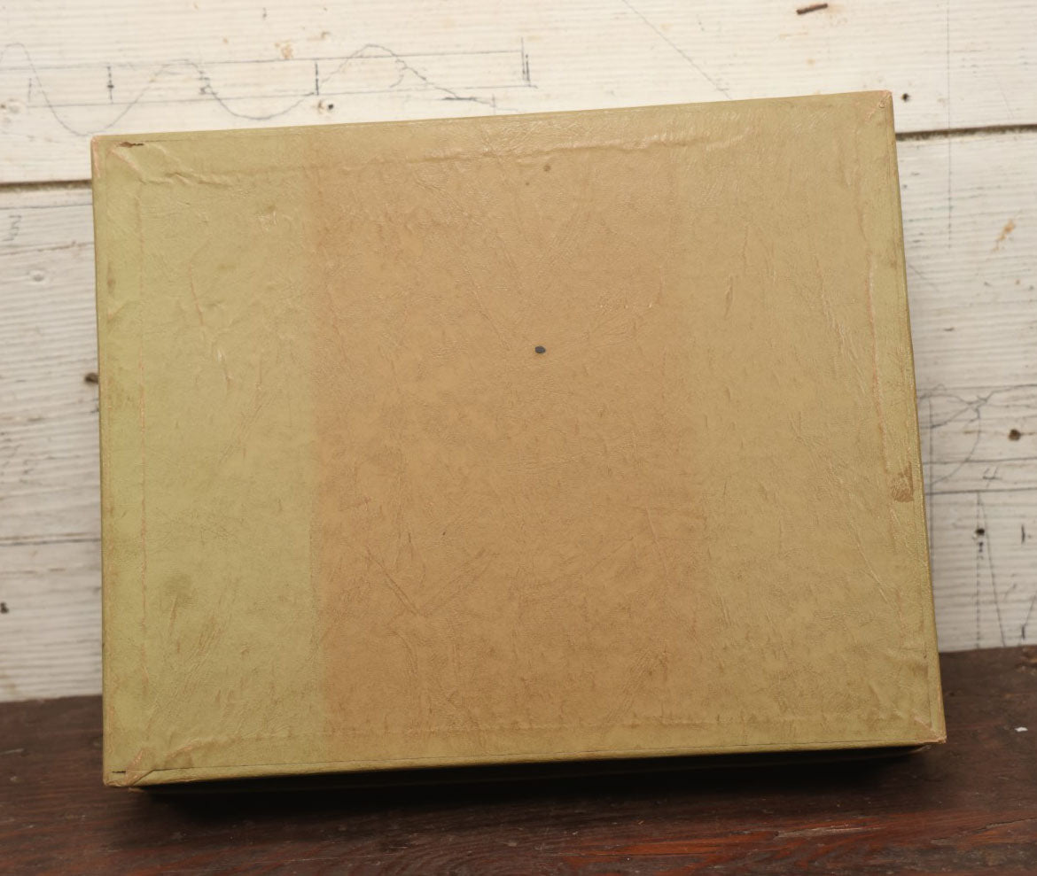 Lot 043 - Vintage Empty Green Gucci Product Box, With Metallic Silver Lettering, Cover