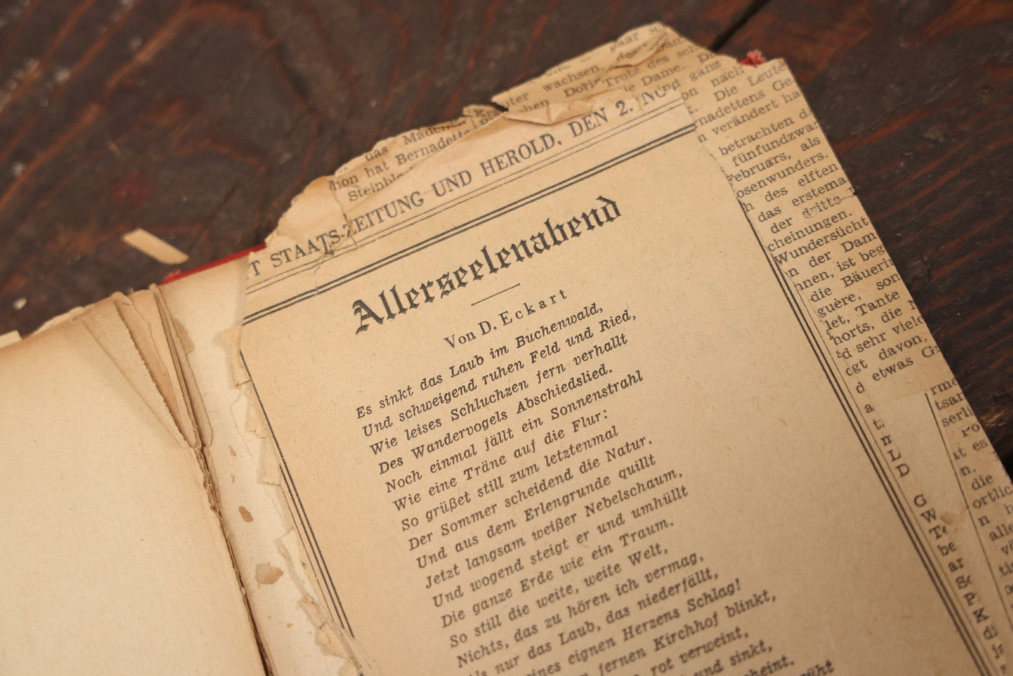 Lot 045 - Antique German Autograph Book, Belonging To Marie Matini, 1891, With Many Signatures, Poems, Hand Painted Cover