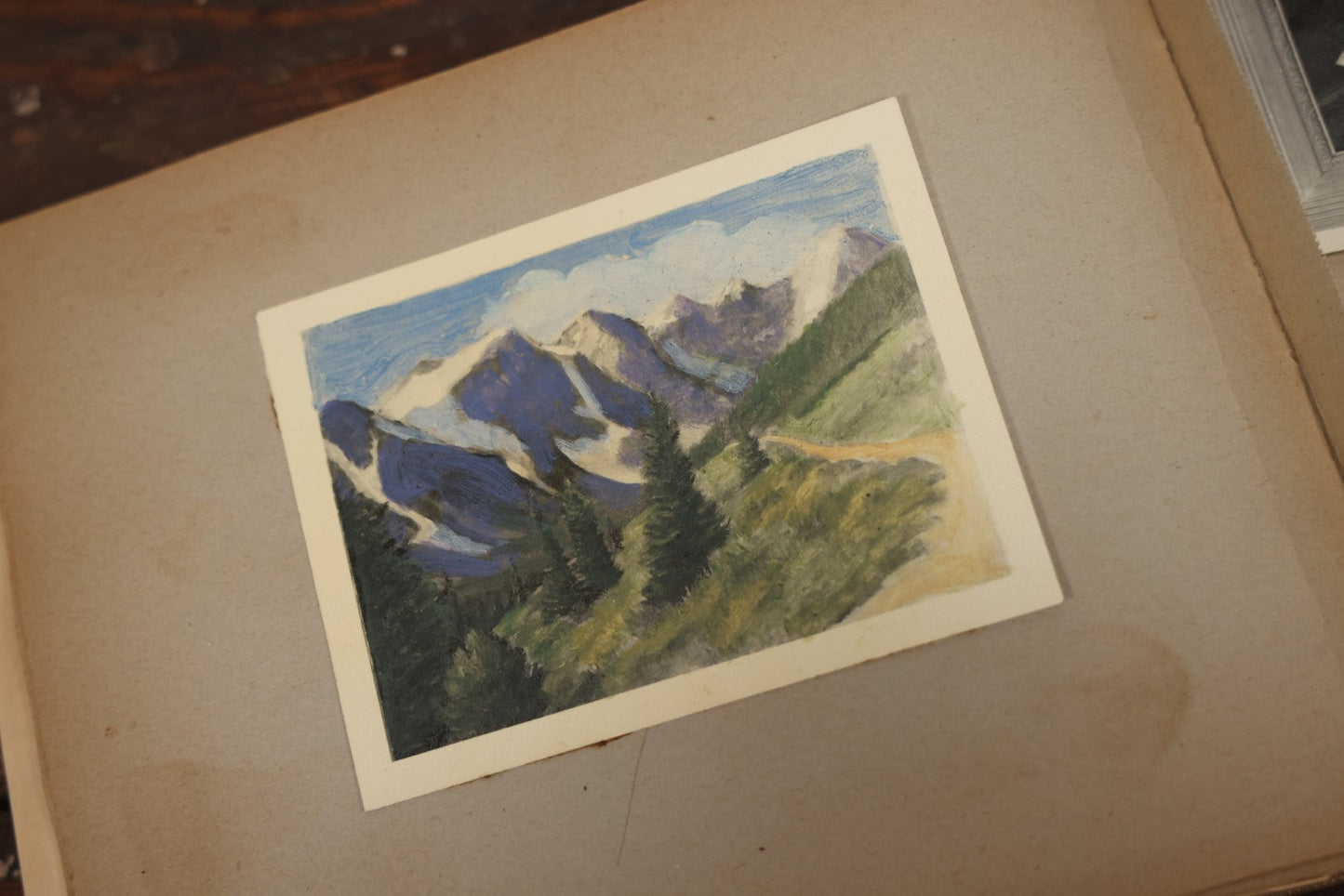 Lot 046 - Vintage Artist'S Scrapbook Of John M. Watermulder, New York, Containing Award Letters And Examples Of Paintings, With Hand Painted Cover