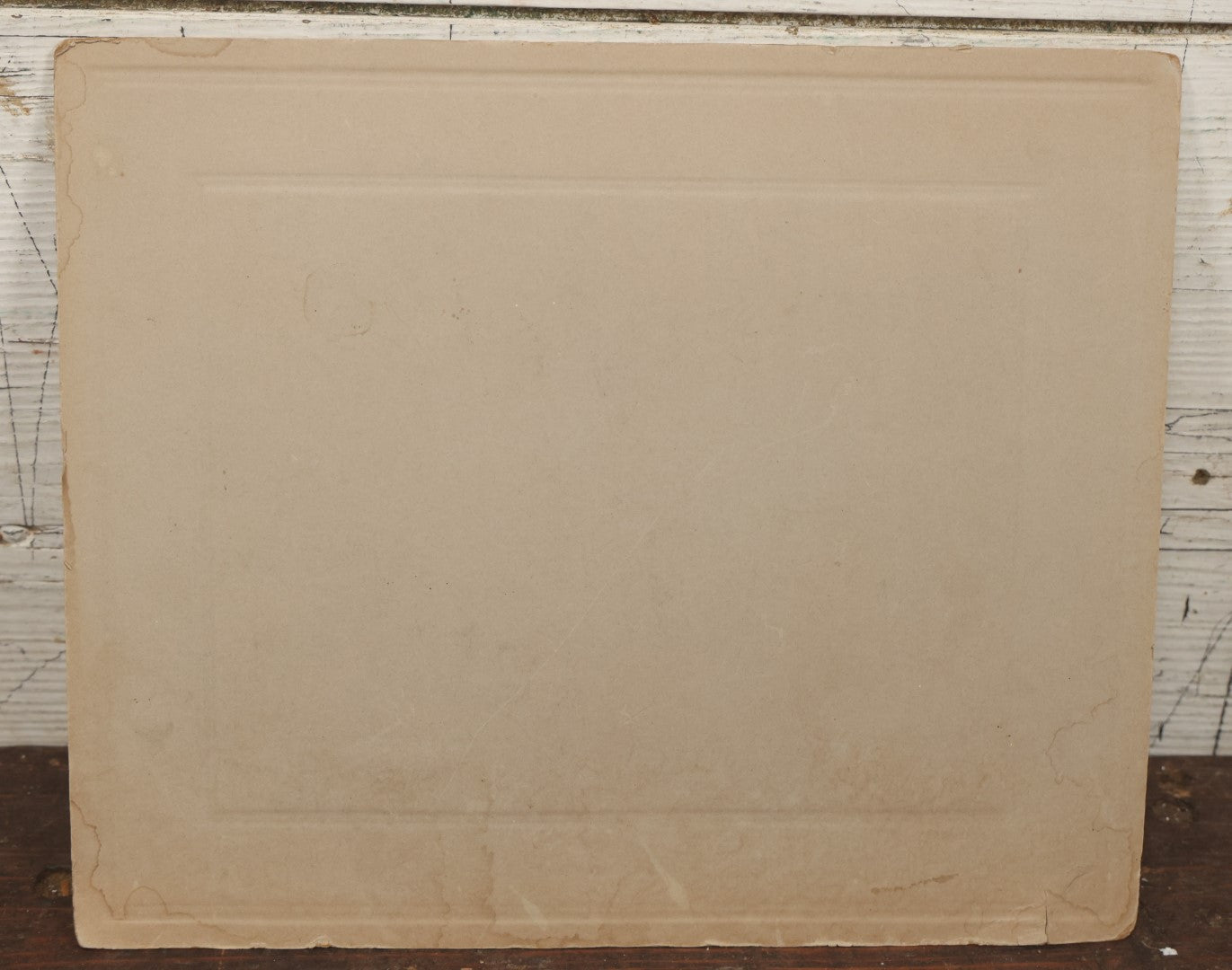 Lot 062 - Antique Boarded Photograph Of American Flags, Bunting, Palms, Unknown Location