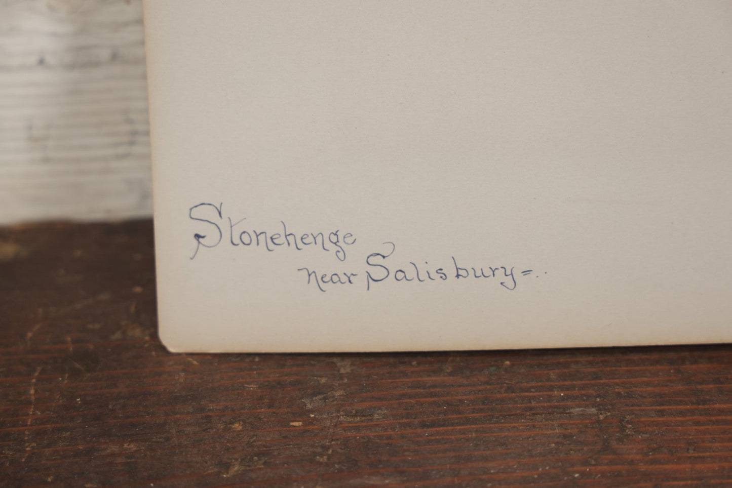 Lot 071 - Antique Boarded Photograph Of Stonehenge, With Man In Photo, Near Salisbury, England