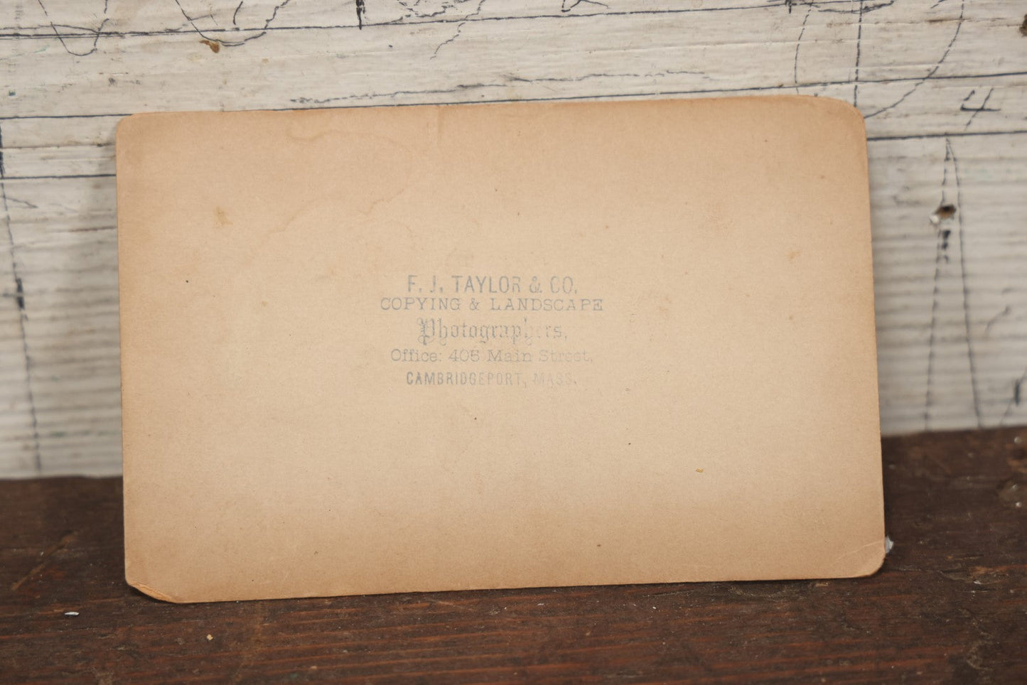 Lot 074 - Antique Cabinet Card Occupational Photograph Of Storefront Of A. Hixon Furniture, F.J. Taylor & Co., Photographer, Cambridgeport, Massachusetts