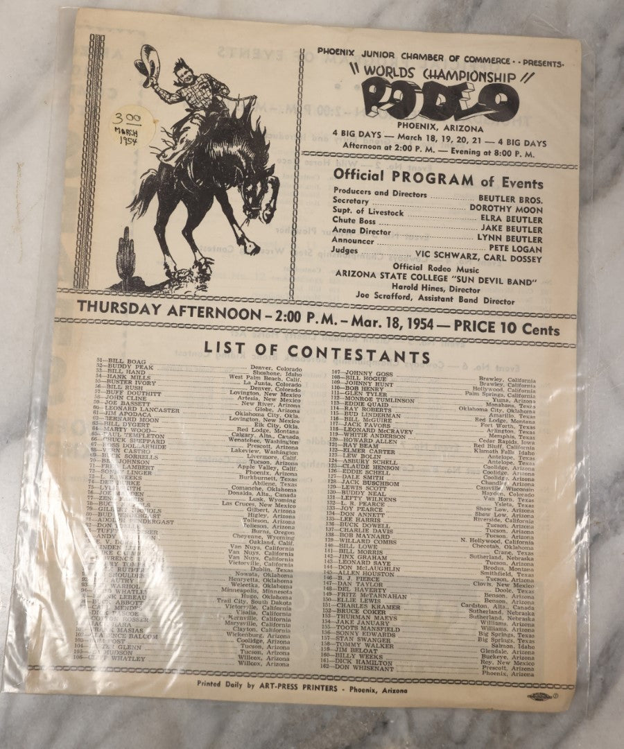 Lot 067 - Grouping Of 10+ Miscellaneous Pieces Of Entertainment Related Ephemera Including Ivanhoe Lobby Card, Horse Racing Photos, Rodeo Brochure, Spalding's Croquet, And More