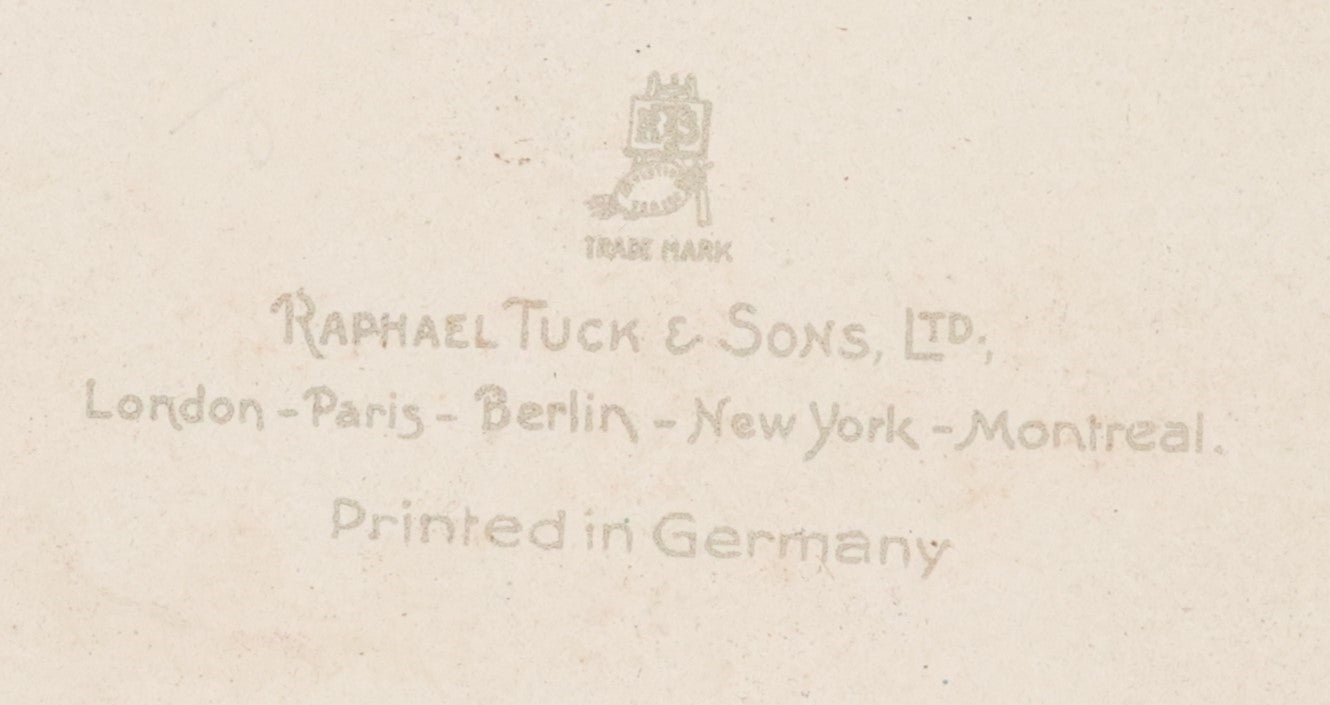 Lot 132 - Single Valentine's Card, Boy Flirting With Girl Behind Fence, Other Girl Looking On Jealousy, By Raphael Tuck & Sons Ltd., Printed In Germany