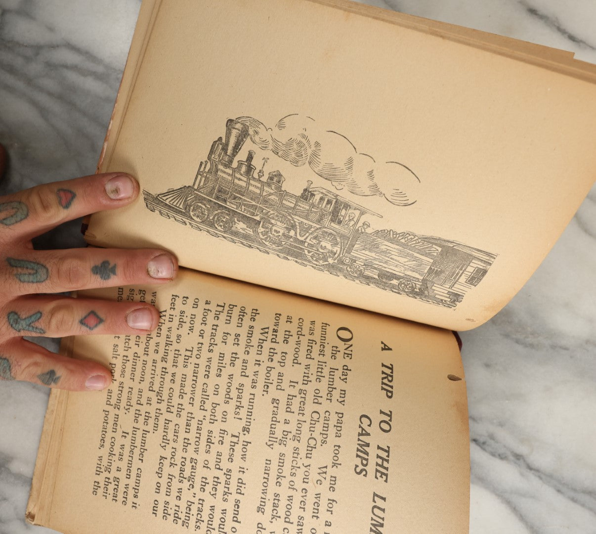 Lot 180 - "Young Folks Railroad Stories" Vintage Illustrated Children's Book On Trains, Graham & Matlack Inc., New York