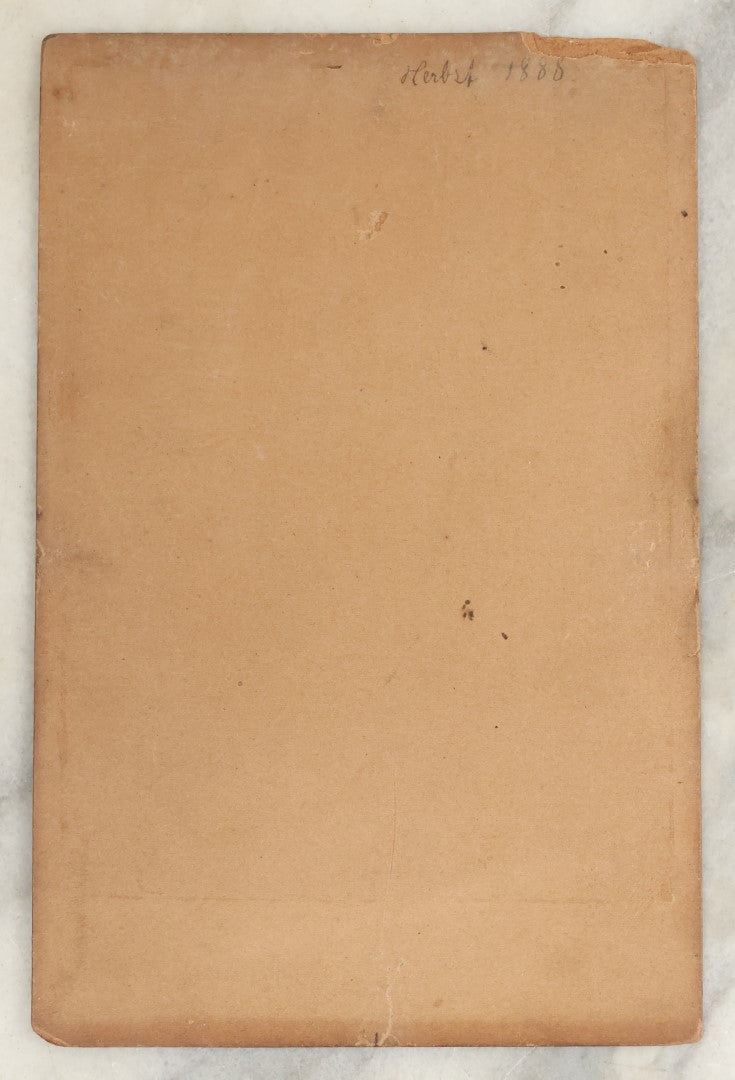 Lot 123 - Antique Cabinet Card Photograph Of A German Man In Fraternal, Possibly Military, Garb, F. Lanitxky Photographer, Berlin, Verso Marked "Herbst, 1888" (Man Also In Group Photo In Lot 126)