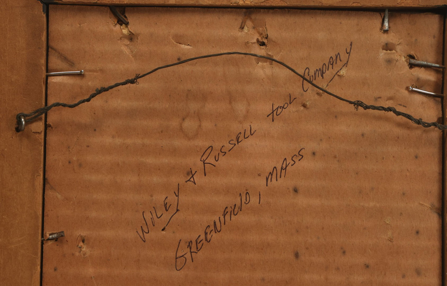 Lot 044 - Antique Framed Photo Of Wiley & Russell Tool Company Employees, With Identification Legend And Names, Greenfield, Massachusetts, Approximately 1890