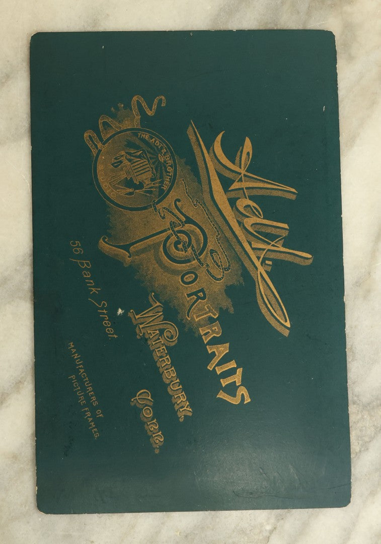 Lot 069 - Antique Cabinet Card Photo Of A Young Man In Uniform, Adt & Brother Photographers, Waterbury, Connecticut