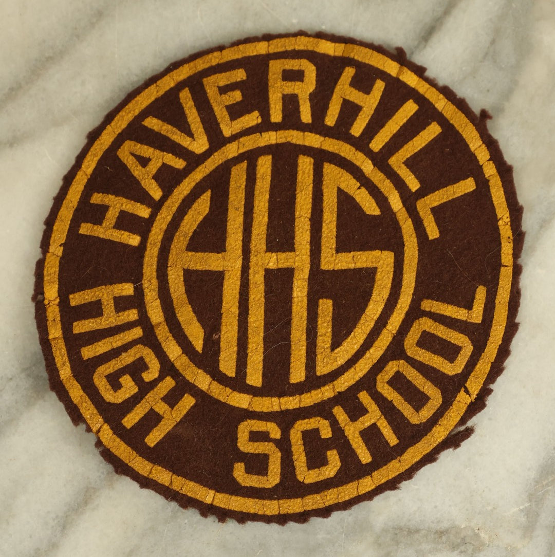 Lot 107 - Antique Screen Printed Haverhill High School Patch, Haverhill, Massachusetts