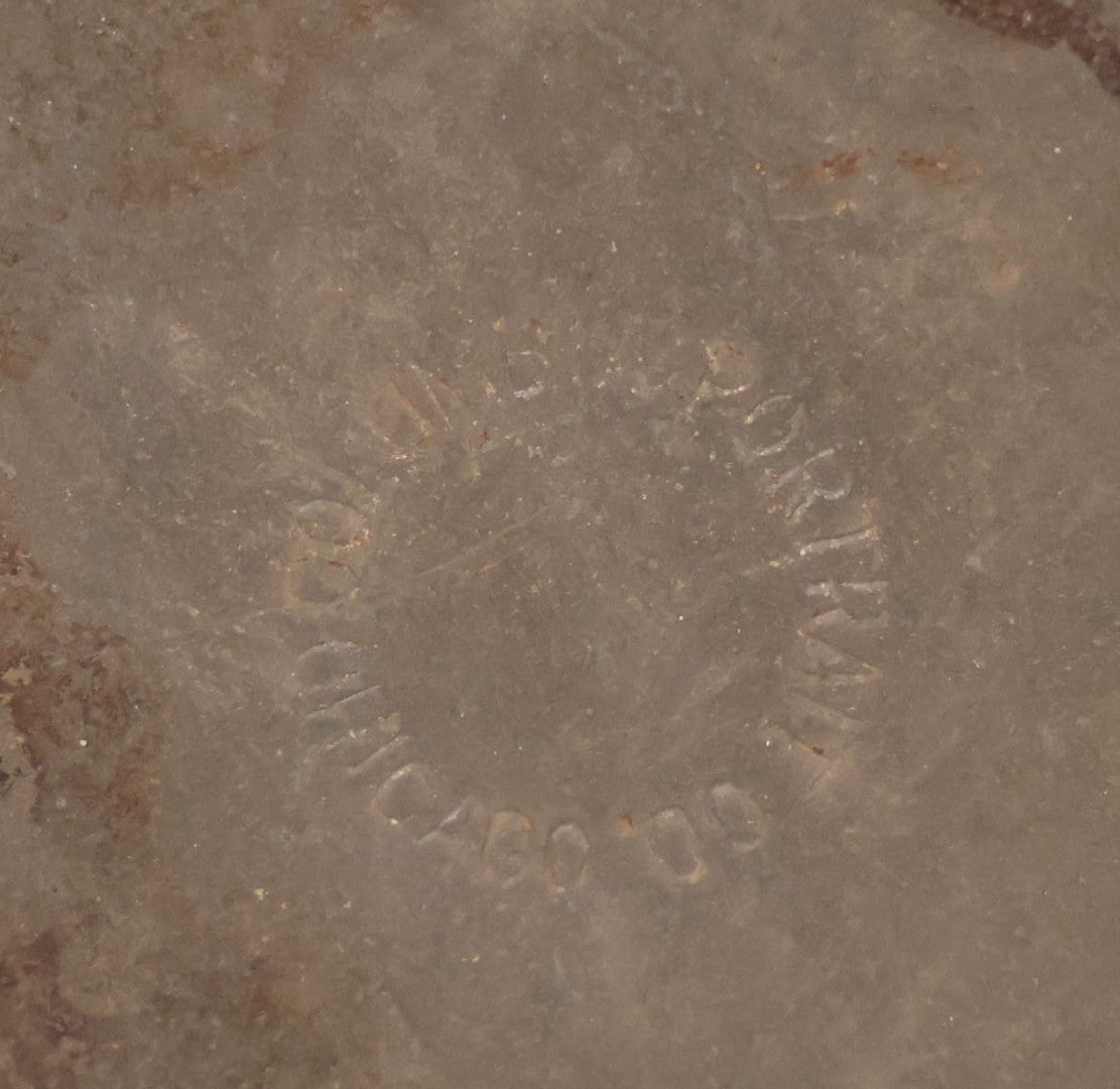 Lot 080 - Antique Celluloid Photo Button Of A Pretty Young Woman With A Colorful Floral Hat, Collins Portraits, Chicago