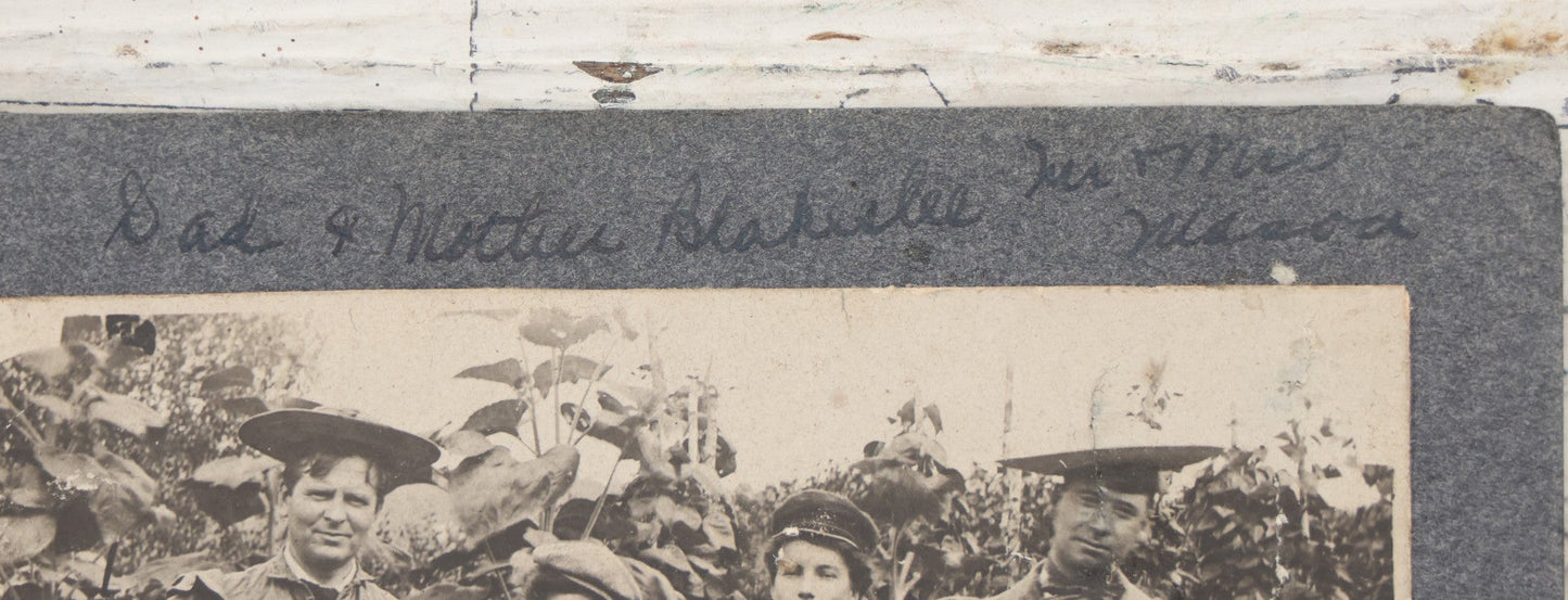 Lot 104 - Antique Snapshot Photo On Album Paper Of Two Couples Cross Dressing, Men In Dresses, Women Smoking Cigars, Identified