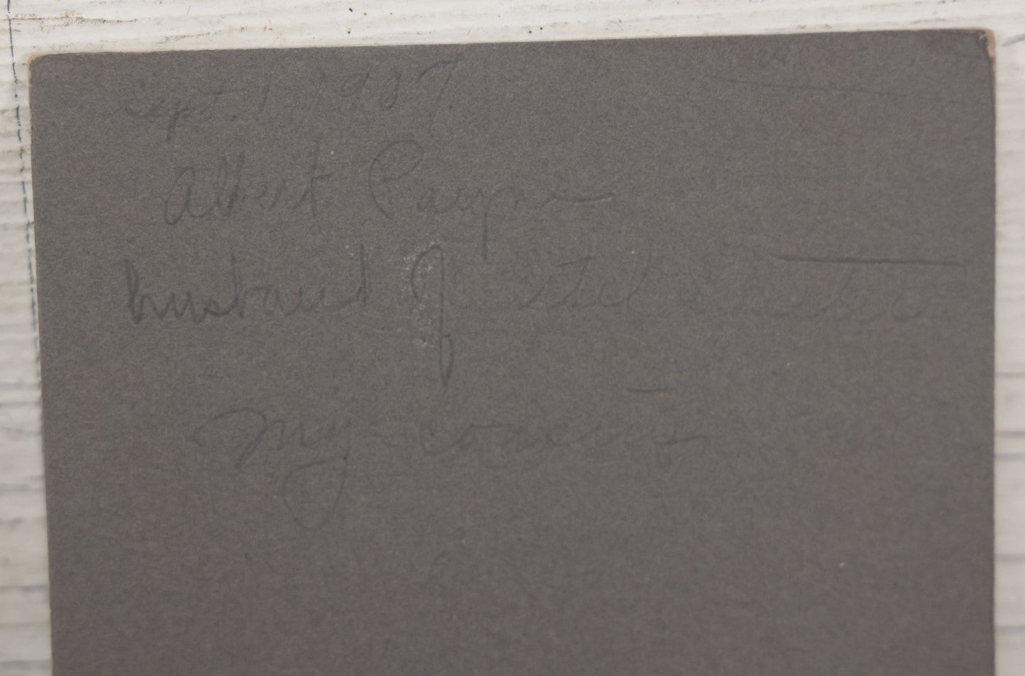 Lot 105 - Antique Boarded Occupational Photo Of Two Painters On The Job, In Paint Covered Overalls, 1907, Identified