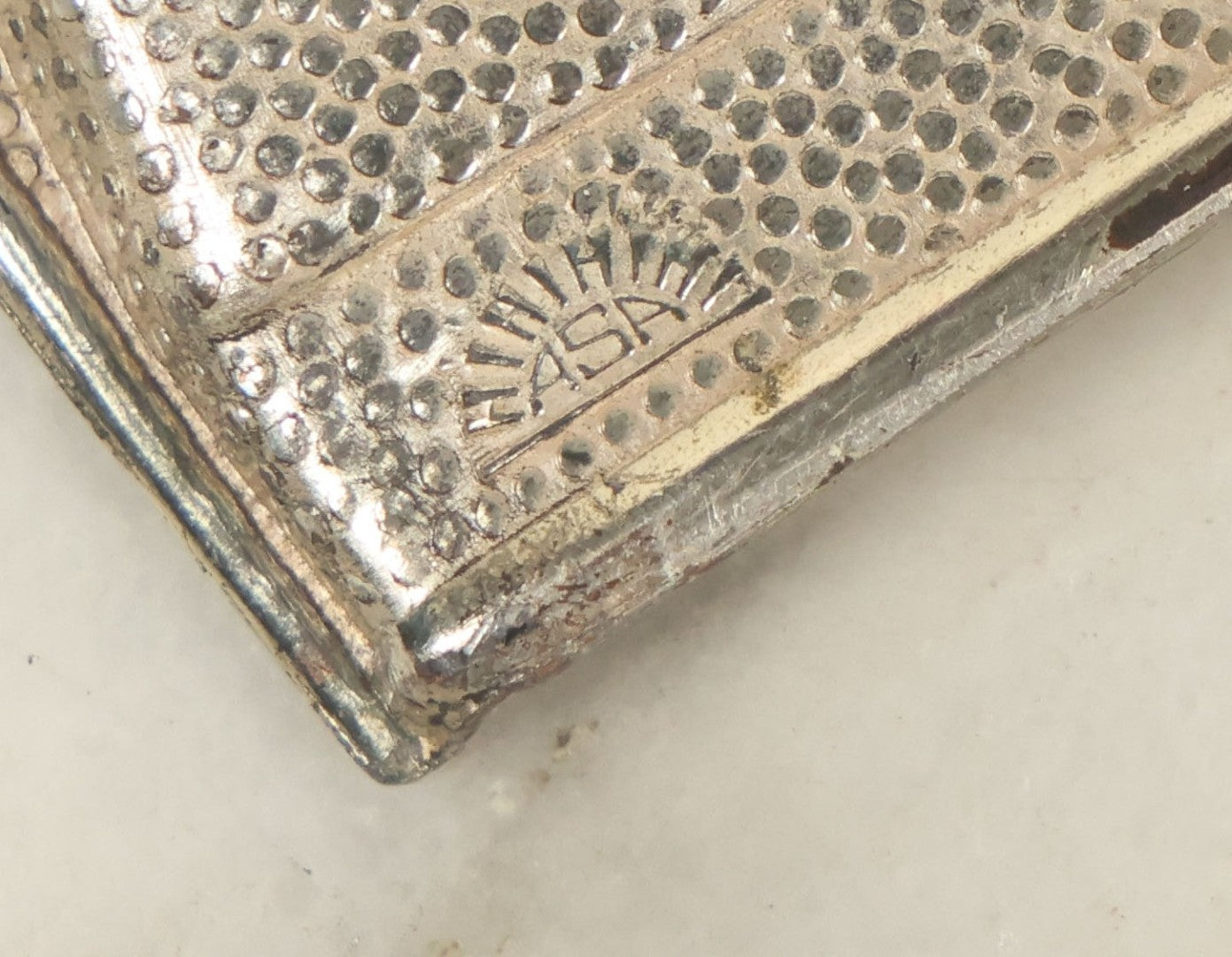 Lot 081 - Vintage Mid Century Art Deco Crumb Tray Butler With Brush With Hunting Dog Motif, Made In Japan, With A.S.A. Hallmark