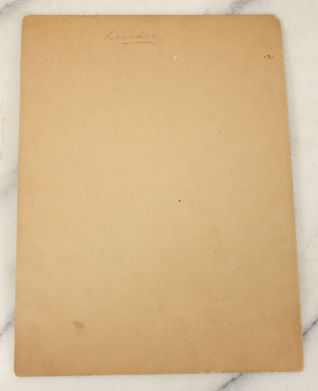 Lot 116 - Antique Boarded Photograph Of The Sanctuary Of Our Lady Of Lourdes, France, Marking The Site Of The 19th Century Marian Apparitions