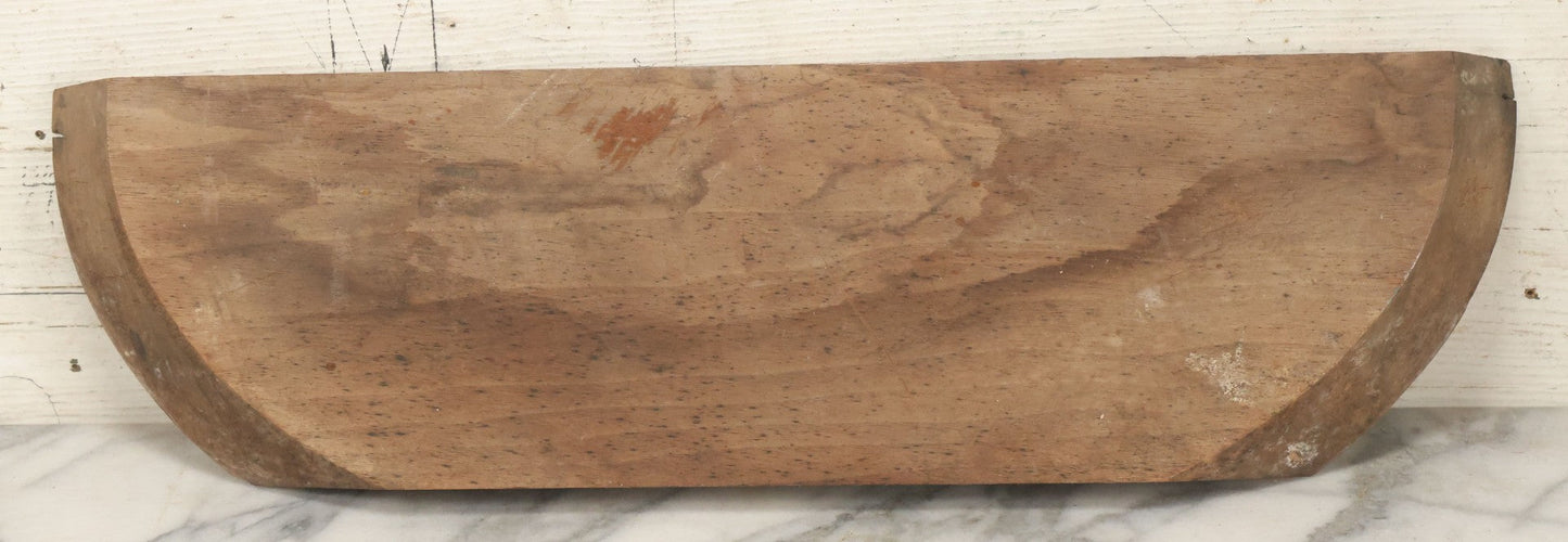 Lot 015 - Antique Folk Art Hand Carved Wooden Fragment Depicting The Binding Of Isaac By Abraham, Biblical Scene, 21-1/2" x 6"