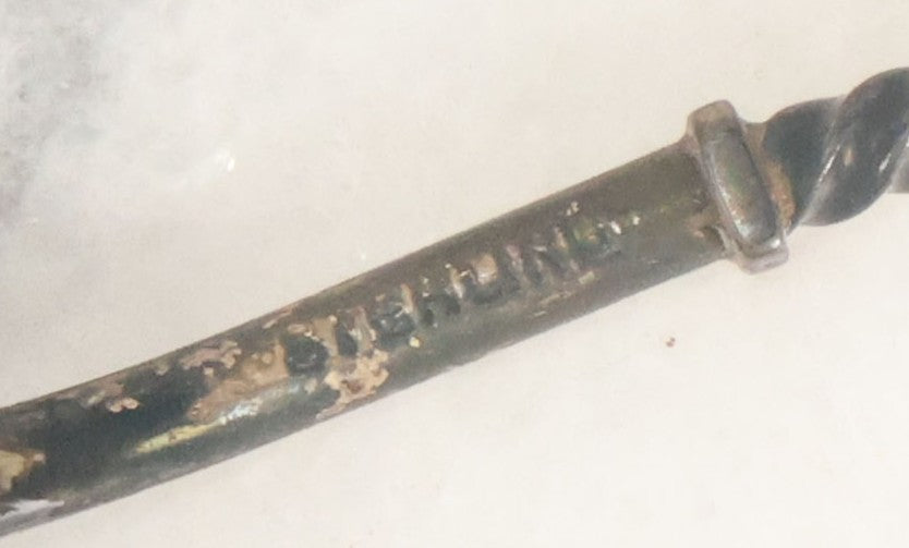 Lot 072 - Antique Art Nouveau Sterling Silver Spoon With Pansy Flower Handle, Twisted Stem Design