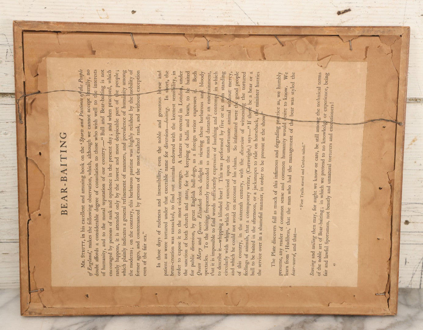 Lot 018 - Antique Hand Colored Lithograph Entitled "Bear Baiting" With Bear Eating, Baited By Dogs, Published By T. Mclean, 1820, Likely A Later Printing, In Frame, 15-3/8" x 11-3/4"