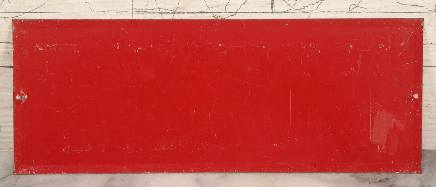 Lot 061 - Vintage Red Apartment For Rent Tin Tacker Sign With Smalz Lettering, White Letters With Yellow Outlines