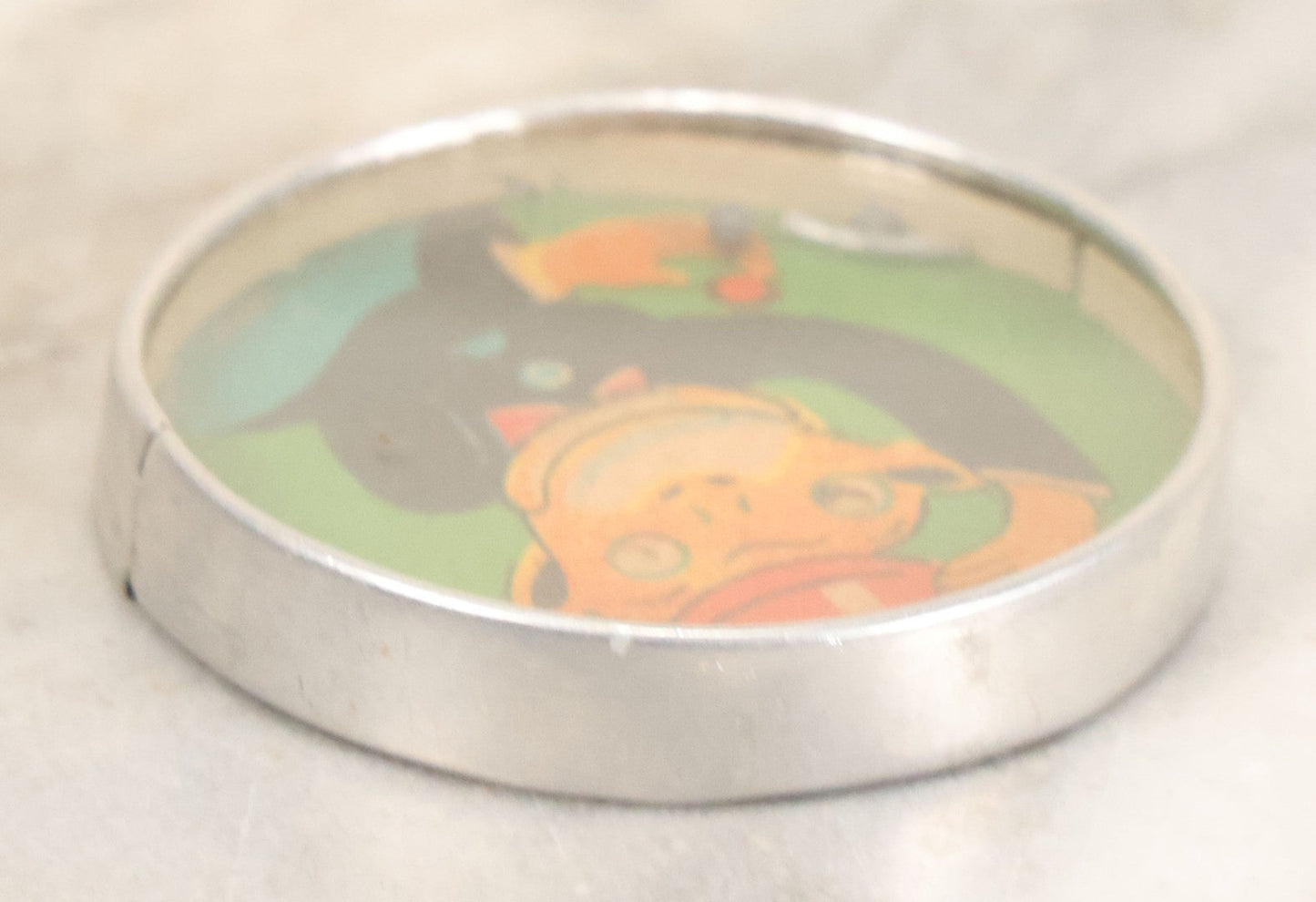 Lot 065 - Vintage Monkey In Red Hat Circular Dexterity Game Toy, Made In Japan