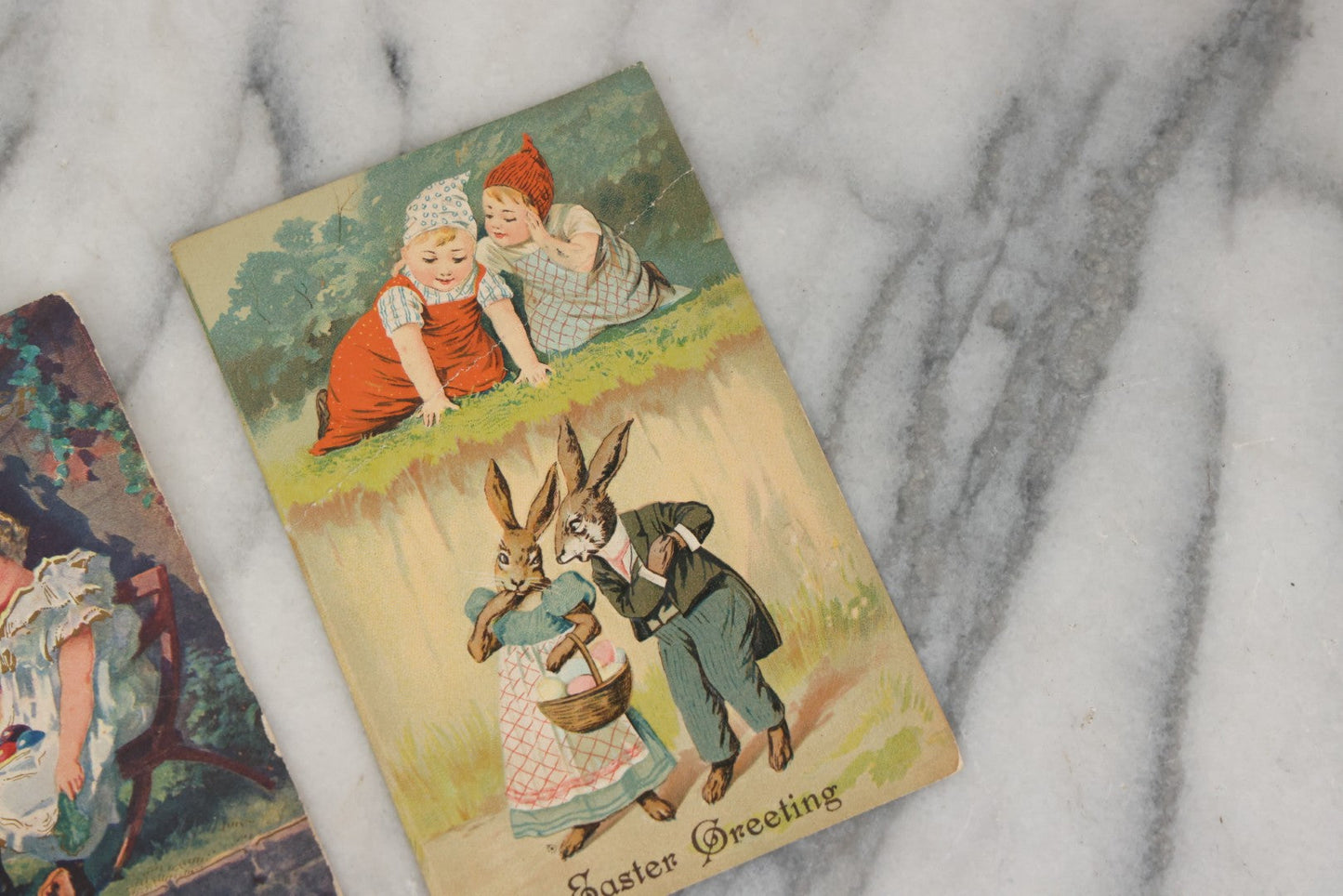Lot 130 - Grouping Of Antique Embroidered "To My Mother" Postcard With Photo And Grouping Of 7 Antique Easter Postcards
