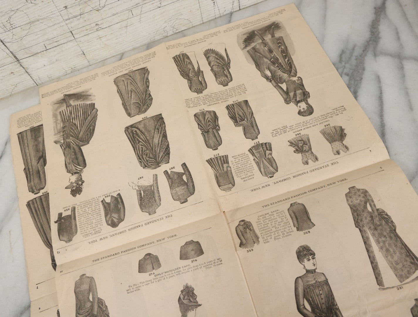 Lot 134 - Antique Standard Fashion Gazette Fold Out Booklet, Published By The Standard Fashion Co., New York City, May 1888