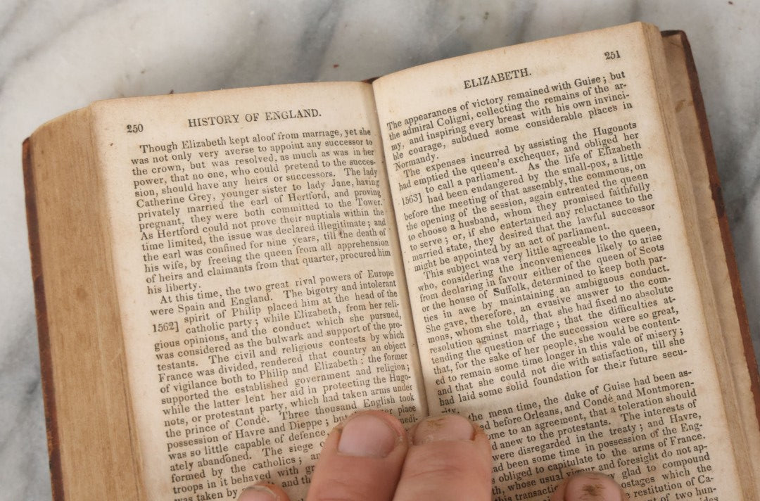 Lot 147 - "Hume And Smollette's History Of England, Abridged, And Continued To The Accession Of George IV", Early Antique Book By John Robinson, Volume One, J. & B. Williams, Publishers, Exeter, 1823