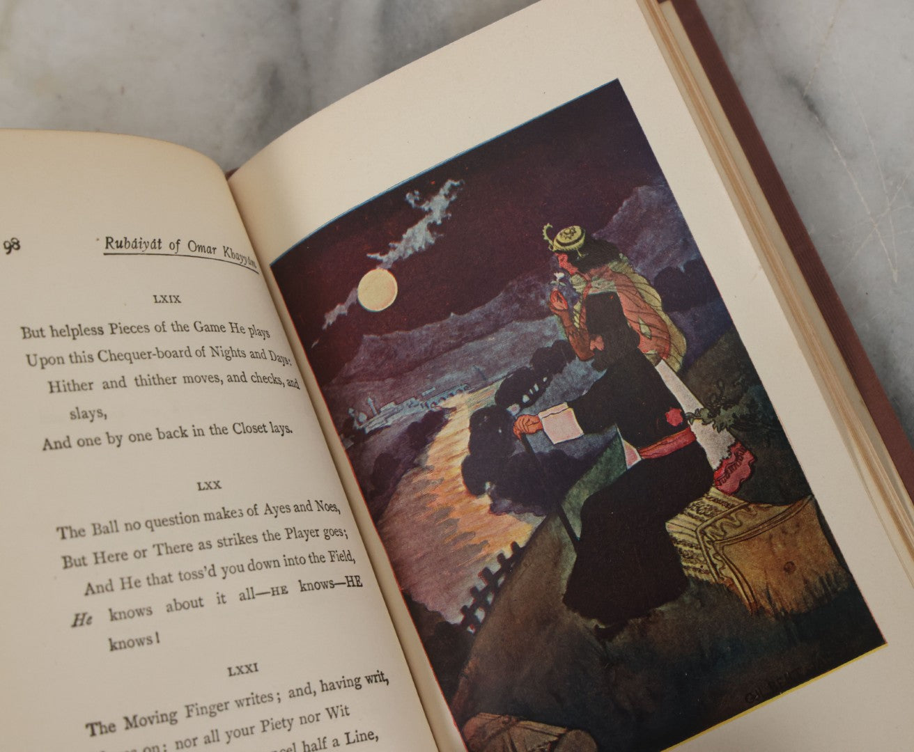 Lot 150 - "The Rubaiyat Of Omar Khayyam" Antique Book, Translated By Edward Fitzgerald, With Illustrations By Gilbert James, R.F. Fenno And Co., Publishers, New York, Circa 1900