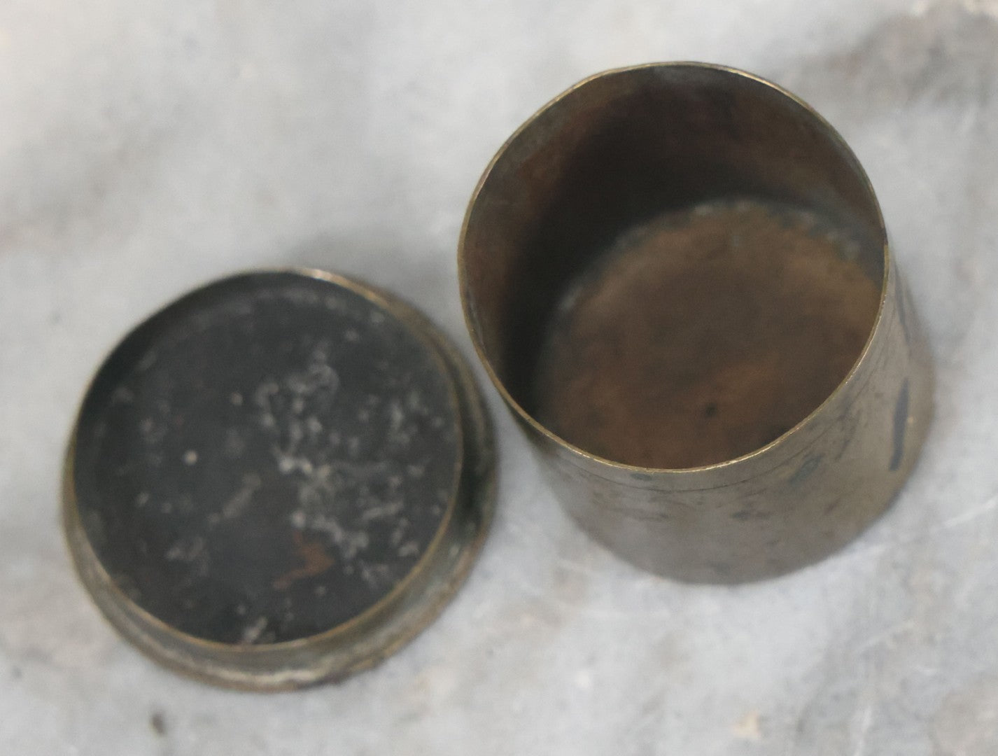 Lot 036 - Antique Miniature Brass Jewelers Loupe With Custom Brass Carrying Case, Note Some Warping To Hardware, Useable Condition