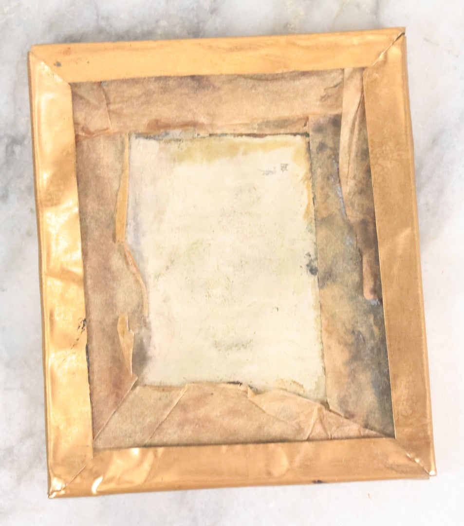 Lot 055 - Antique 1/6th Plate Daguerreotype Photograph Of Middle Aged Woman With Paisley Necktie Seated With A Book On Table